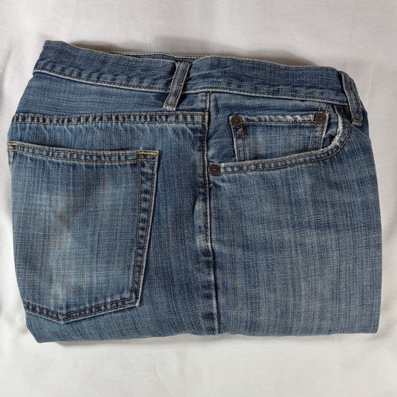 Gap 1969 mens medium blue wash Vintage Bootcut denim jeans - size 33x32 - Picture 9 of 14